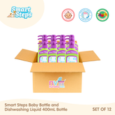 Smart Steps Baby Bottle and Dishwashing Liquid 400ml Bottle Set of 12