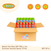 Beach Hut MAX SPF100 Ice Summer Aerosol Spray Set of 6
