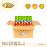 Beach Hut MAX SPF100 Ice Summer Aerosol Spray Set of 12