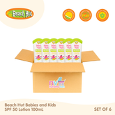 Beach Hut Sunblock Babies & Kids SPF50 Mineral Sunscreen Body Lotion 100mL Set of 6