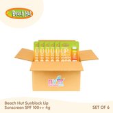 Beach Hut Sunblock Lip Sunscreen SPF 100++ 4g (Set of 6)