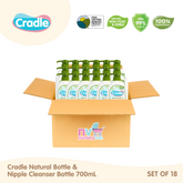 Cradle Natural Bottle & Nipple Cleanser 700ml Set of 18