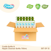 Cradle Natural Bottle & Nipple Cleanser 700ml Set of 12