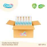 Cradle Home Natural Antibacterial Hand Sanitizer (50mL) Set of 6