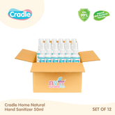 Cradle Home Natural Antibacterial Hand Sanitizer (50mL) Set of 12