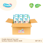 Cradle Natural Toy & Surface Cleaner 500ml Refill Pack Set of 6
