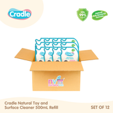 Cradle Natural Toy & Surface Cleaner 500ml Refill Pack Set of 12