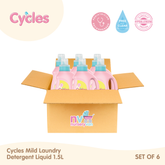 Cycles Mild Laundry Baby Detergent 1.5L Set of 6