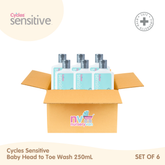 Cycles Sensitive Head to Toe Wash 250ml Set of 6