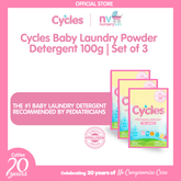 Cycles Mild Laundry Detergent Powder 100Gx3s