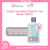 Cycles Sensitive Head to Toe Wash 250ml
