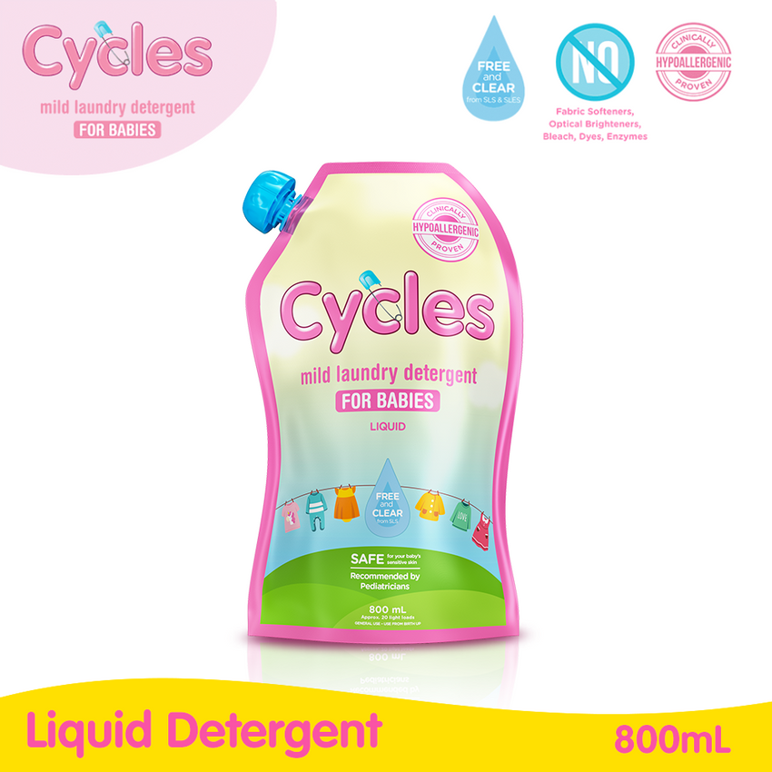 Cycles Baby Mild Laundry Liquid Detergent 800ml