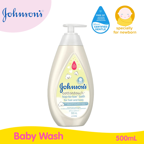 Johnson's Baby newborn bath wash and shampoo, cotton touch body wash, 400ml  : : Baby