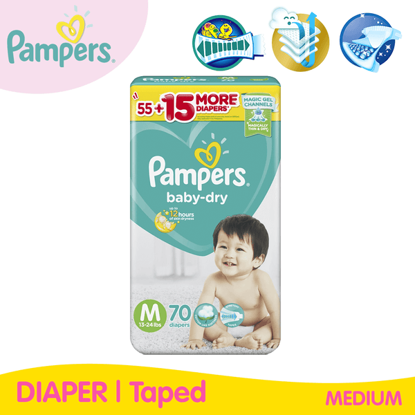 Pampers medium deals 70 pcs price