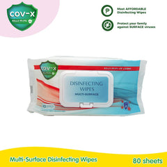 COV-X Disinfecting Multi-surface Wipes 80sheets Set of 3