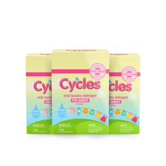 Cycles Mild Laundry Baby Powder Detergent 1kg Set of 3