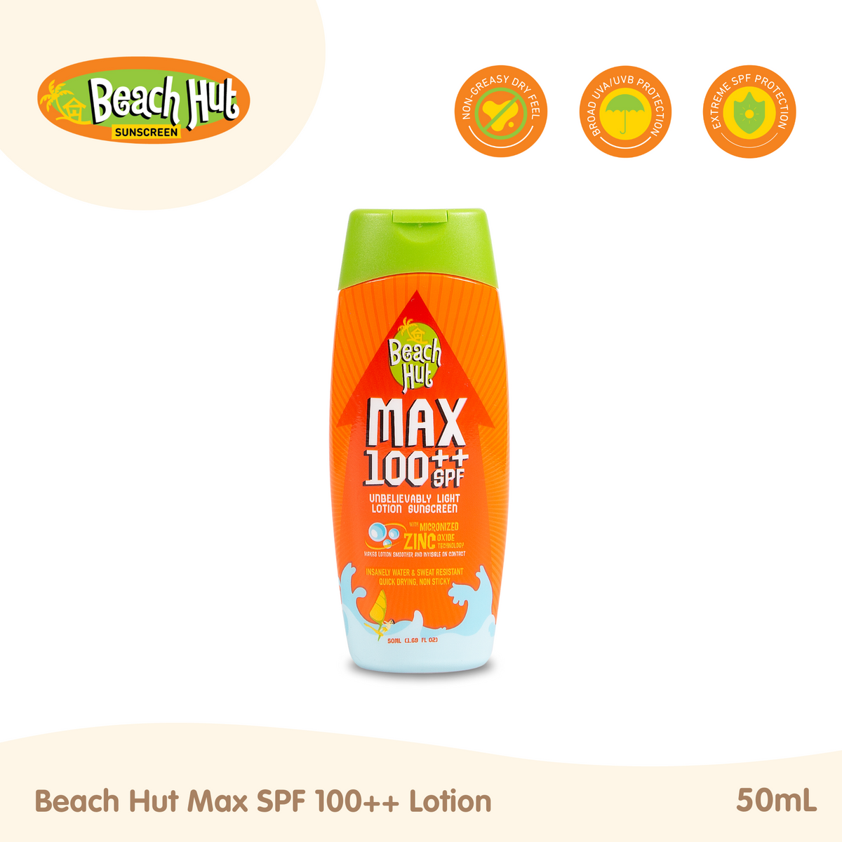 Beach Hut MAX SPF100 Lotion 50mL