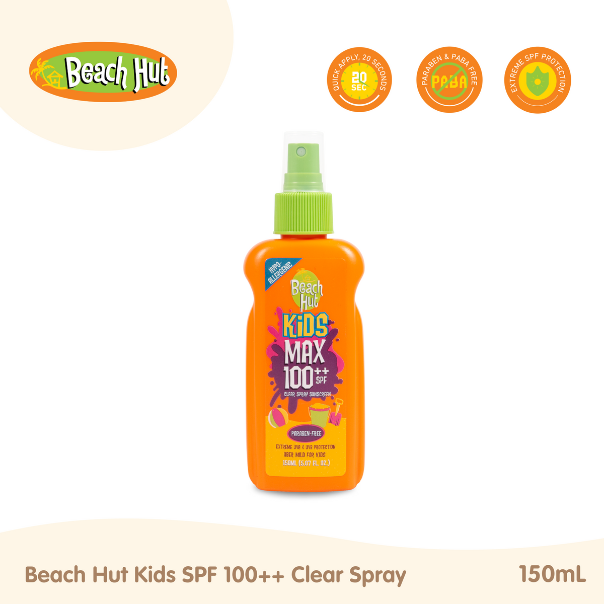 Beach Hut Kids Max 100++ Spray 150ml