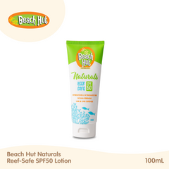 Beach Hut Naturals Reef Safe SPF50 100ml Lotion Sunscreen