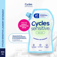 Cycles Sensitive Laundry Detergent for Adults 800mL