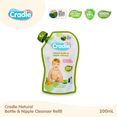 Cradle Natural Bottle & Nipple Cleanser 200ml Refill