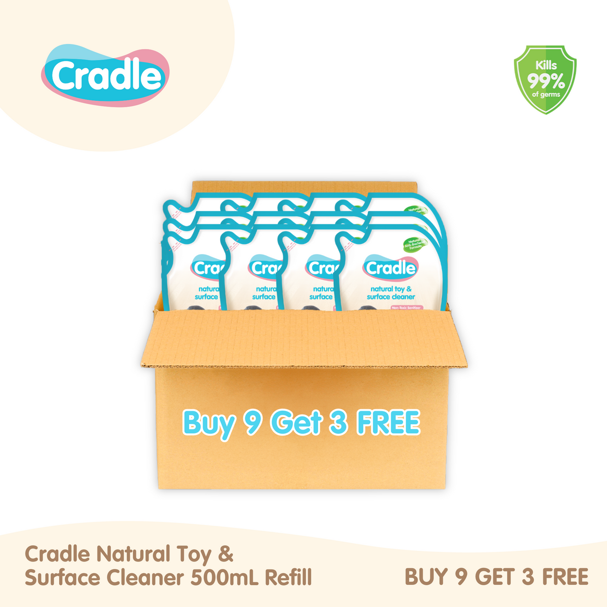 Cradle TSC 500ml Refill Buy 9 Get 3 FREE