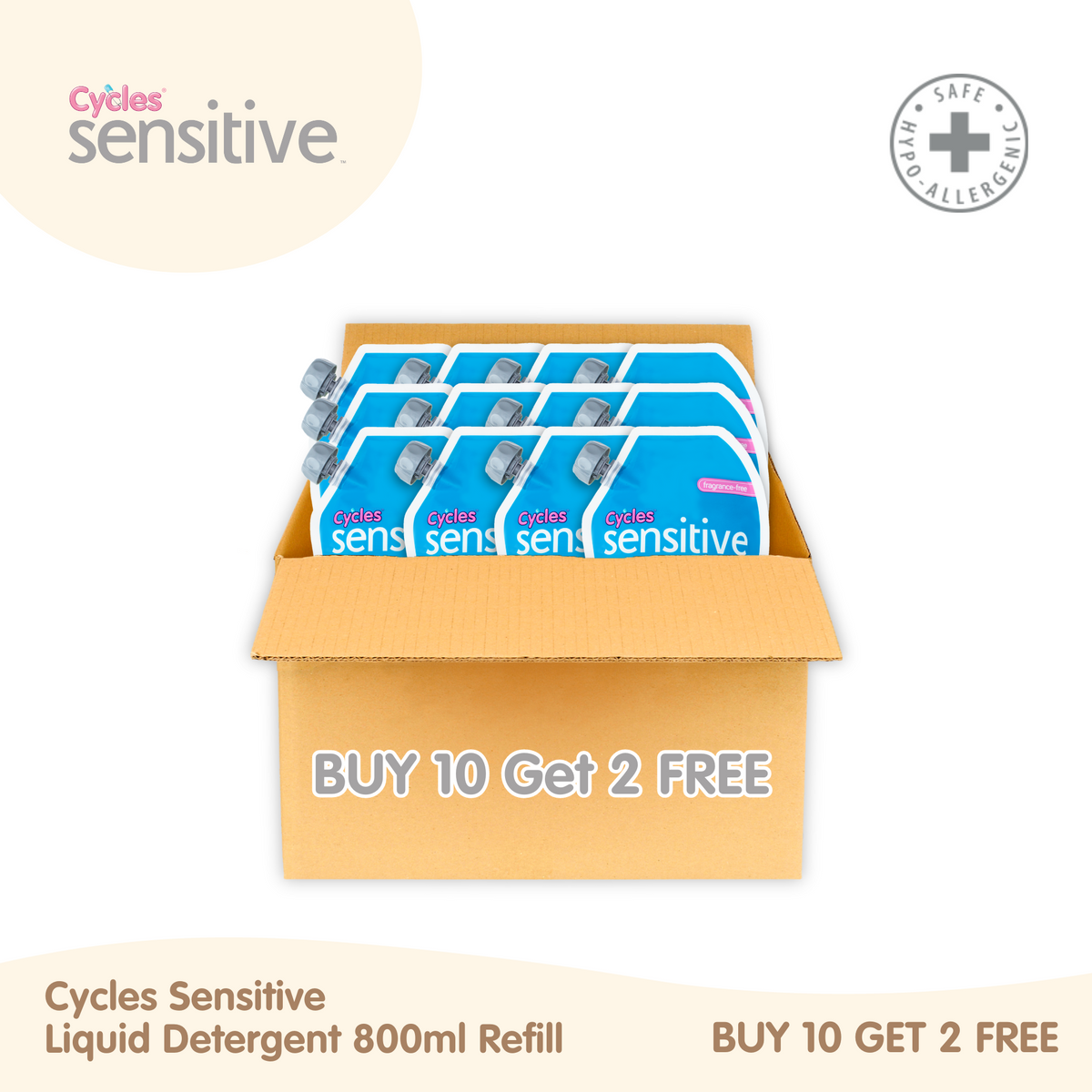 Cycles sensitive LD 800ml Refill. BUY 10, Get 2 FREE