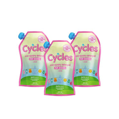 Cycles Mild Laundry Liquid Detergent 800ml Refill Set of 3