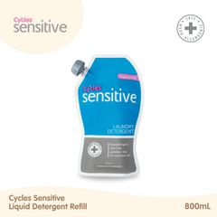 Cycles Sensitive Fragrance-Free Laundry Detergent 800ml Refill