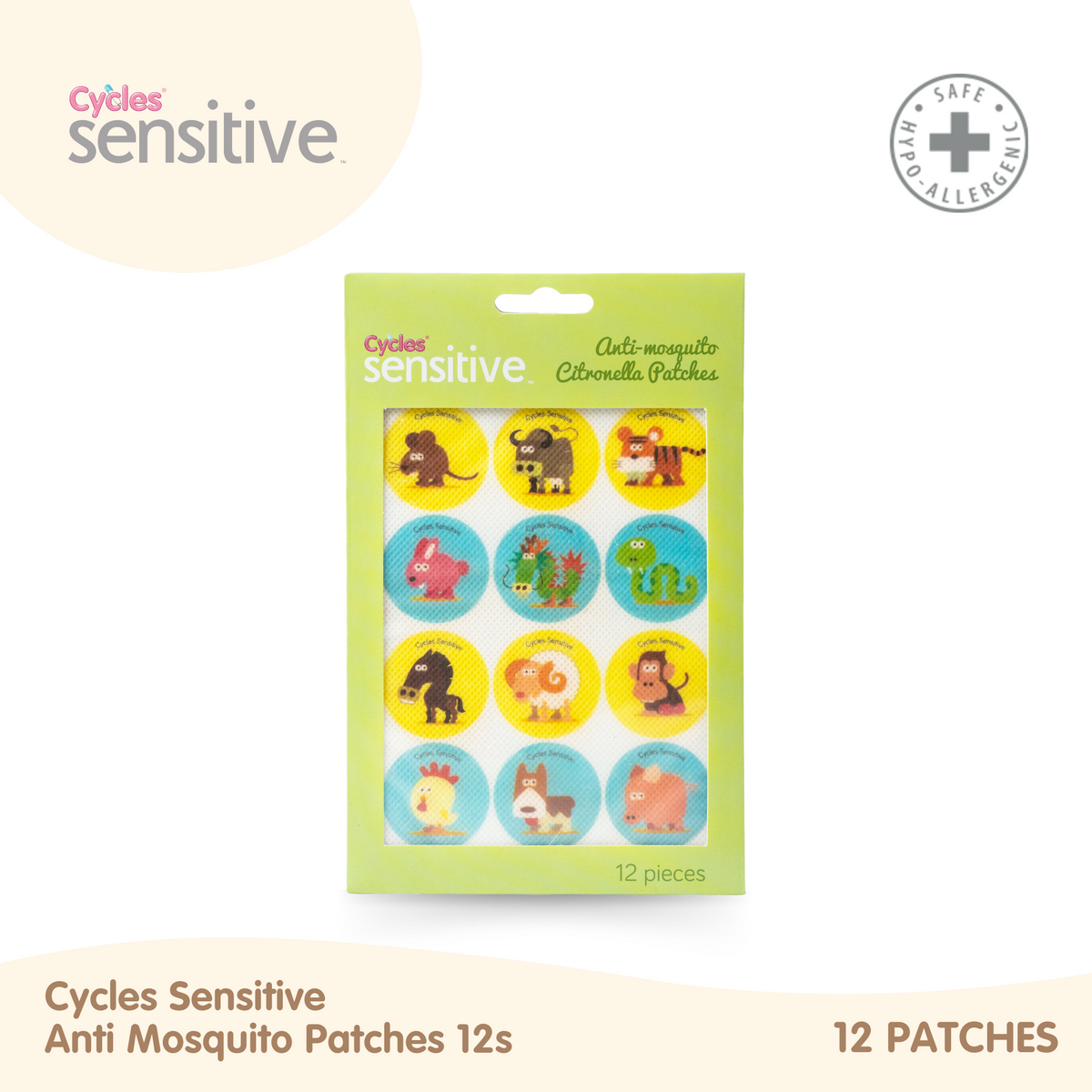 Cycles Sensitive Anti Mosquito Patches 12s