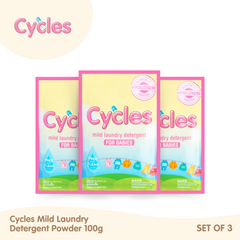 Cycles Mild Laundry Detergent Powder 100Gx3s