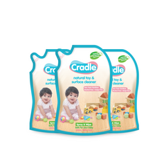 Cradle Natural Toy & Surface Cleaner 500ml Refill Pack Set of 3