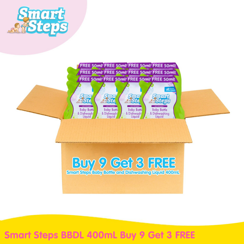 Smart Steps Baby Bottle and Dishwashing Liquid 400mL Refill - Buy 9 Get 3 FREE