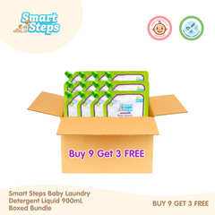 Smart Steps Baby Laundry Liquid Detergent 900mL - Buy 9 Get 3 FREE