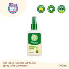 Bite Block Naturals Citronella Spray with Eucalyptus 100ml