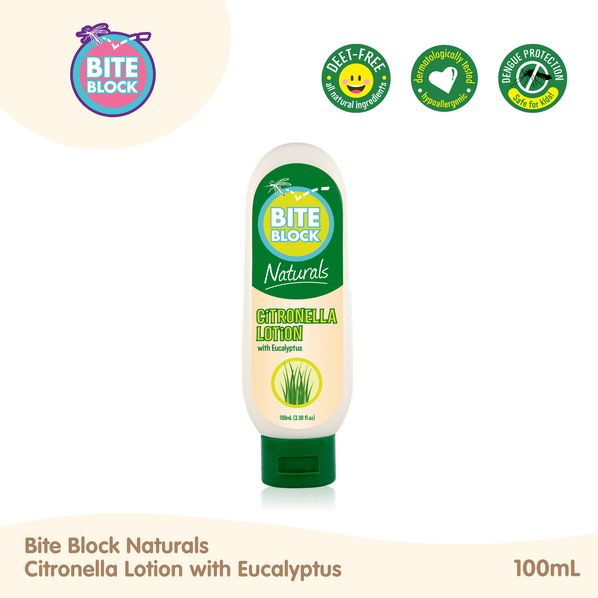 Bite Block Naturals Citronella Lotion with Eucalyptus 100ml