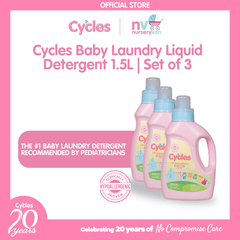 Cycles Mild Laundry Baby Detergent 1.5L (Set of 3)