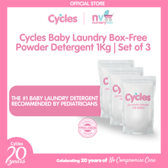 Cycles Earth Friendly Mild Laundry Powder Detergent 1kg Set of 3 (Box-free)