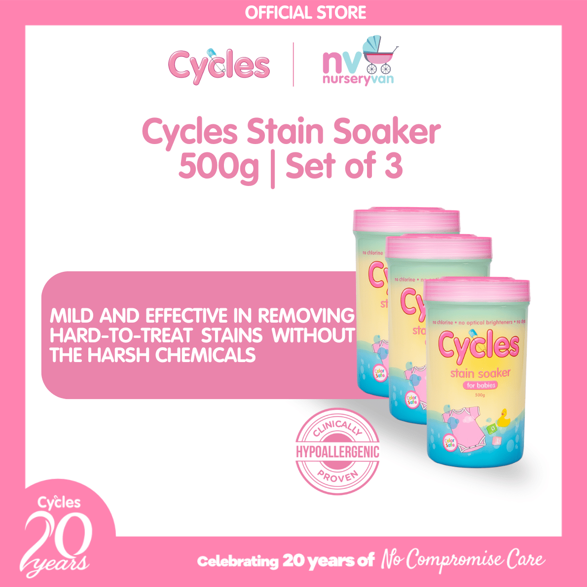 Cycles Stain Soaker 500g (Set of 3)