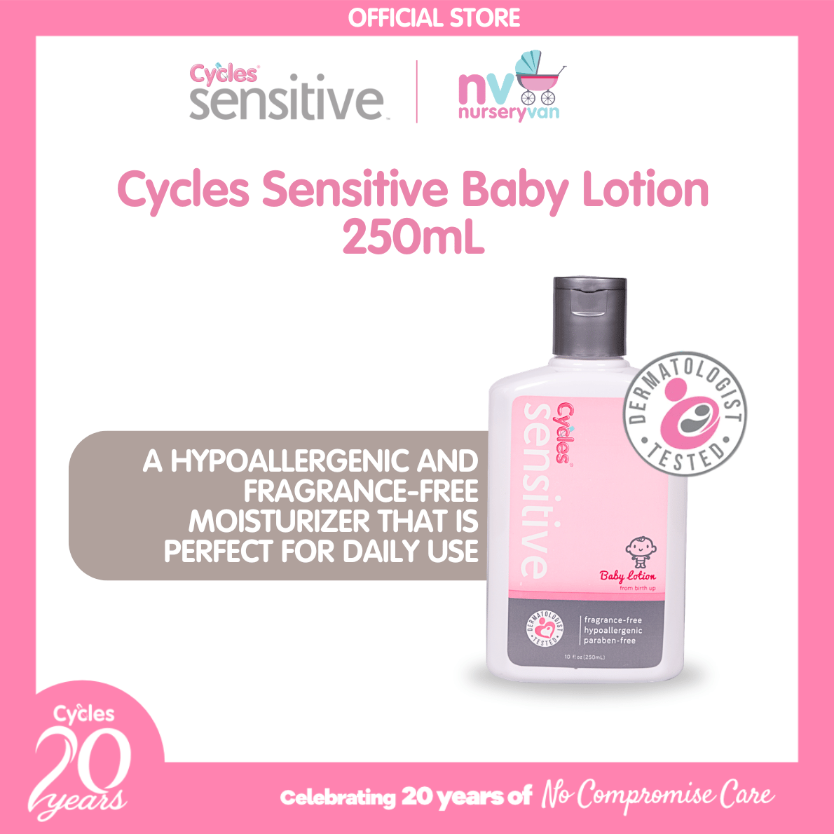 Cycles Sensitive Baby Lotion 250ml