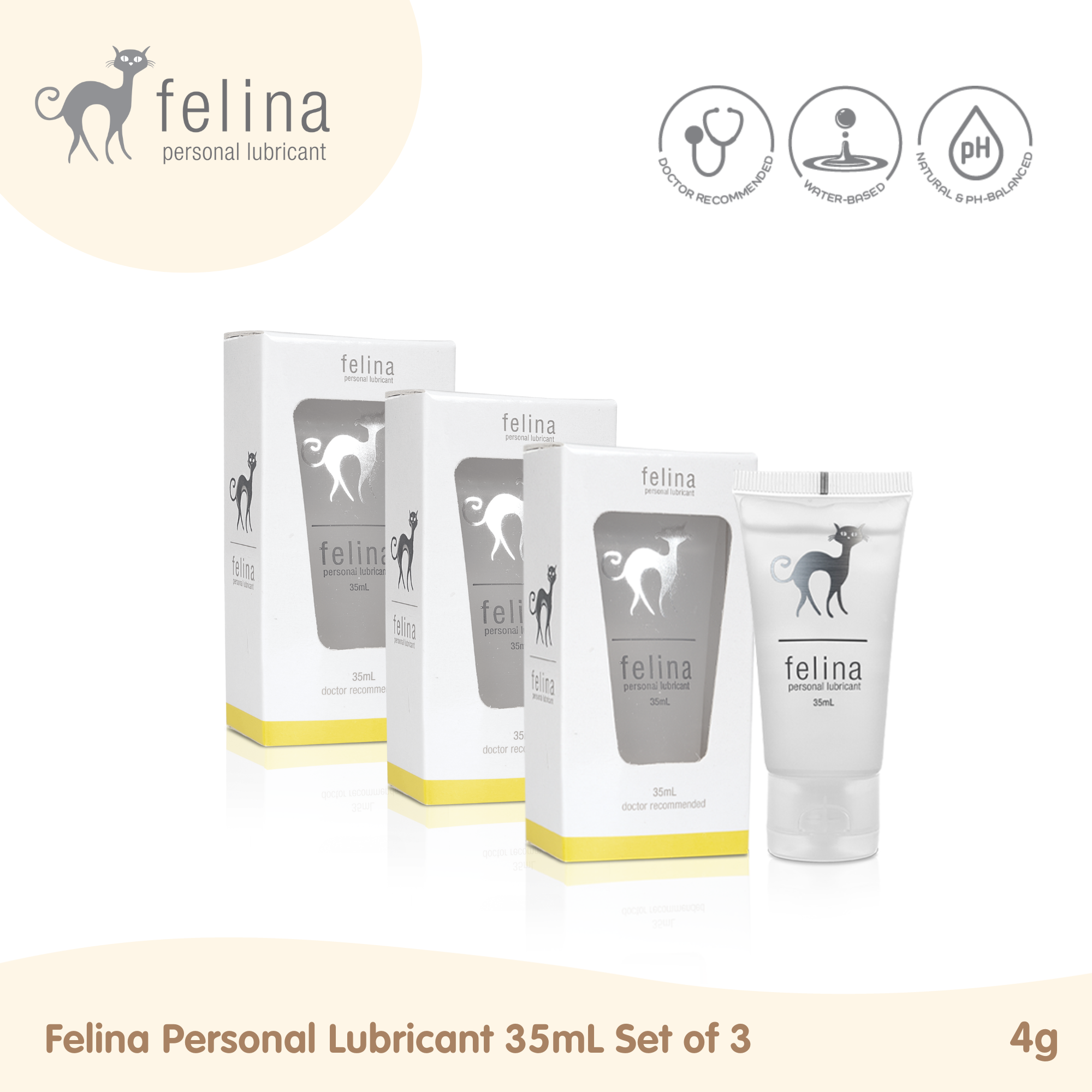 Felina Personal Lubricant 35mL Set of 3 NurseryVan.com Felina Personal Lubricant 35mL Set of 3 NurseryVan.com