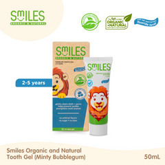 Smiles Organic and Natural Tooth Gel (Minty Bubblegum) 50mL