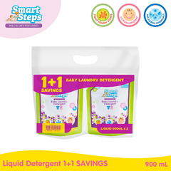 Smart Steps Laundry Liquid Detergent 900 ml 1+1 SAVINGS