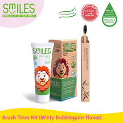 Smiles Organic and Natural Toothpaste Brust Time Kit (Bubblegum Tooth Gel Flavor)