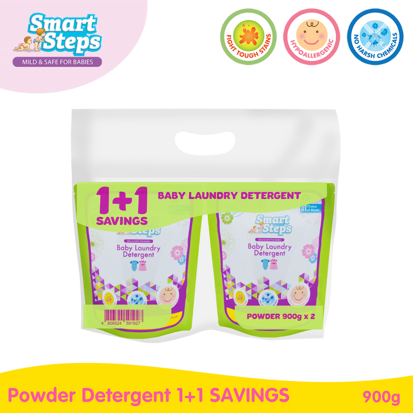 Smart Steps Powder Detergent 900 G 1+1 SAVINGS