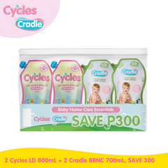 Buy 2 Cycles Liquid Detergent 800ml Refill and 2 Cradle BBNC 700ml Refill, Save P300