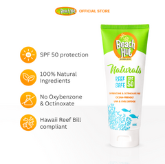 Beach Hut Naturals Reef Safe SPF50 100ml Lotion Sunscreen