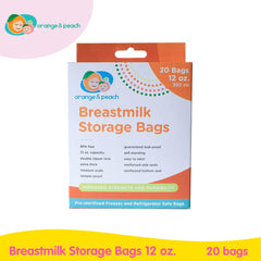 Orange & Peach Breastmilk Storage Bags 12oz