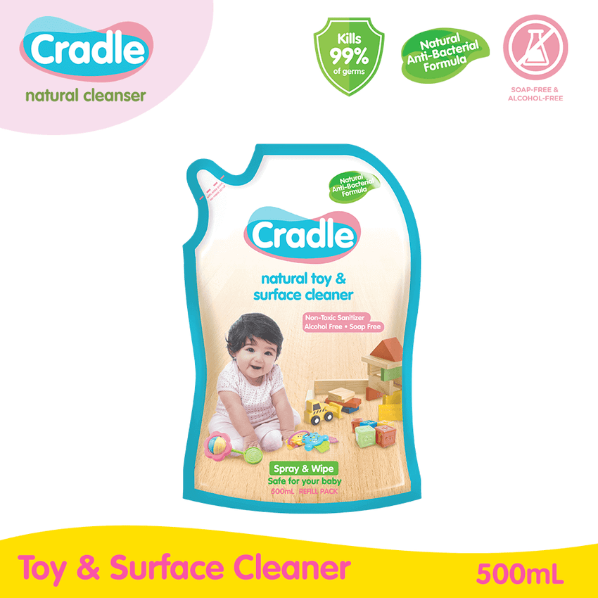Cradle Natural Toy & Surface Cleaner 500ml Refill Pack Set of 3