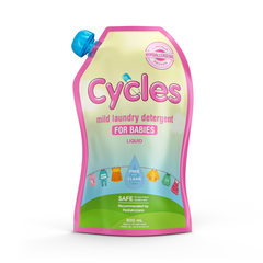 Cycles Mild Laundry Liquid Detergent 800ml Refill Set of 3